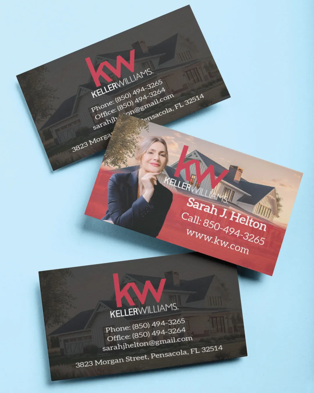 Keller Williams Realty Design with House Standard Business Cards AP Printing - Keller Williams Realty Design with House Standard Business Cards - Custom Printing Services