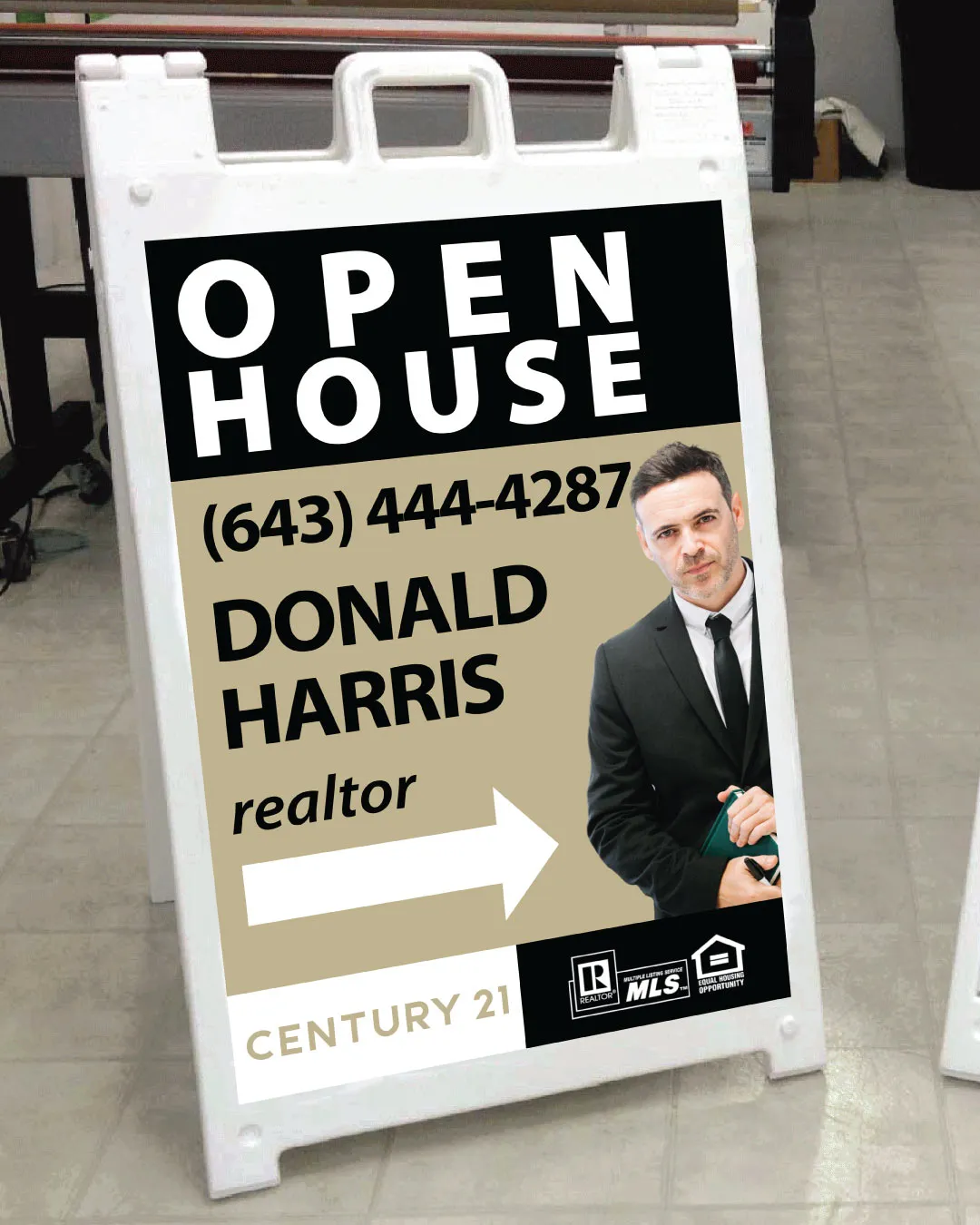 AP Printing - Century 21 Elegant with Cold Colors A Frame Sign - Custom Printing Services