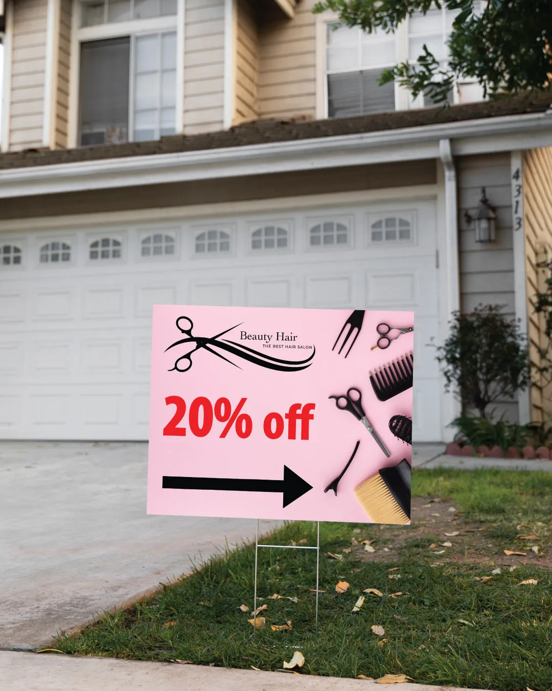 AP Printing - Simple Hairdressing Tools Yard Signs - Custom Printing Services