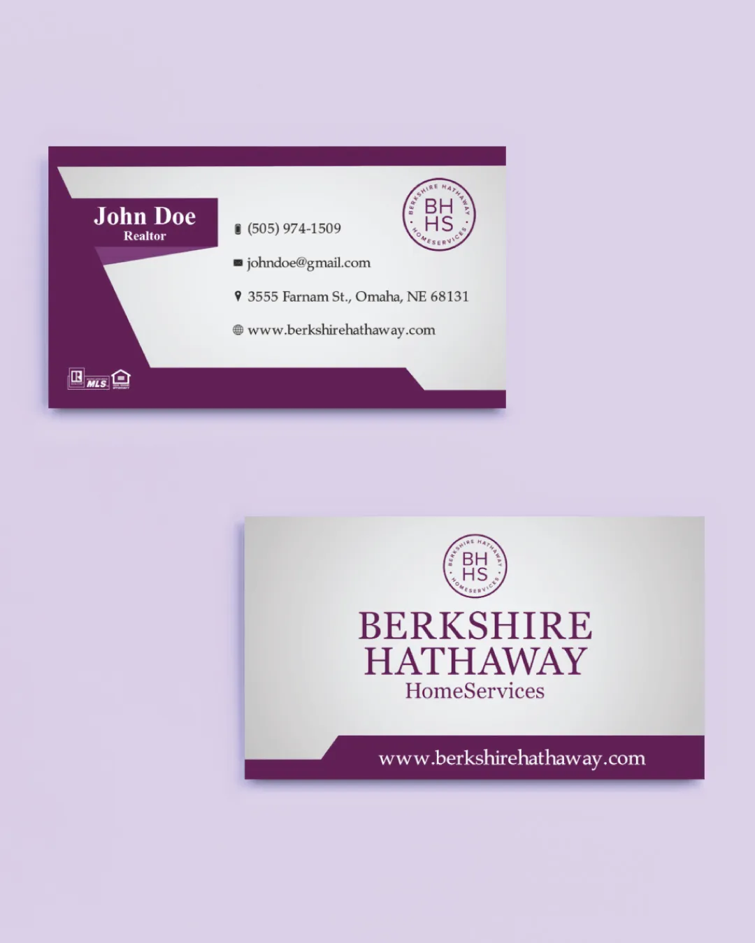 Berkshire Solid Dark Purple Standard Business Cards AP Printing - Berkshire Solid Dark Purple Standard Business Cards - Custom Printing Services