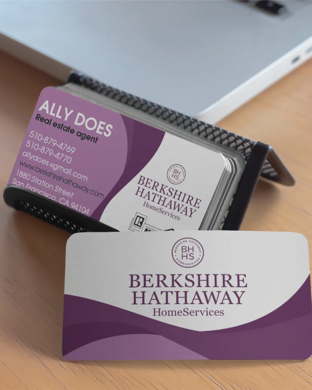 AP Printing - Berkshire Variety of Purple Tones Standard Business Cards - Custom Printing Services