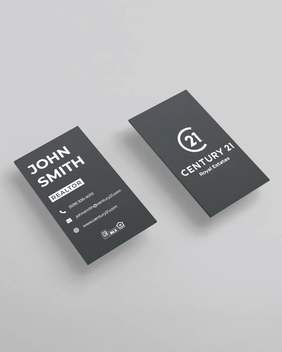 AP Printing - Century 21 Minimalist Black and White Standard Business Cards - Custom Printing Services