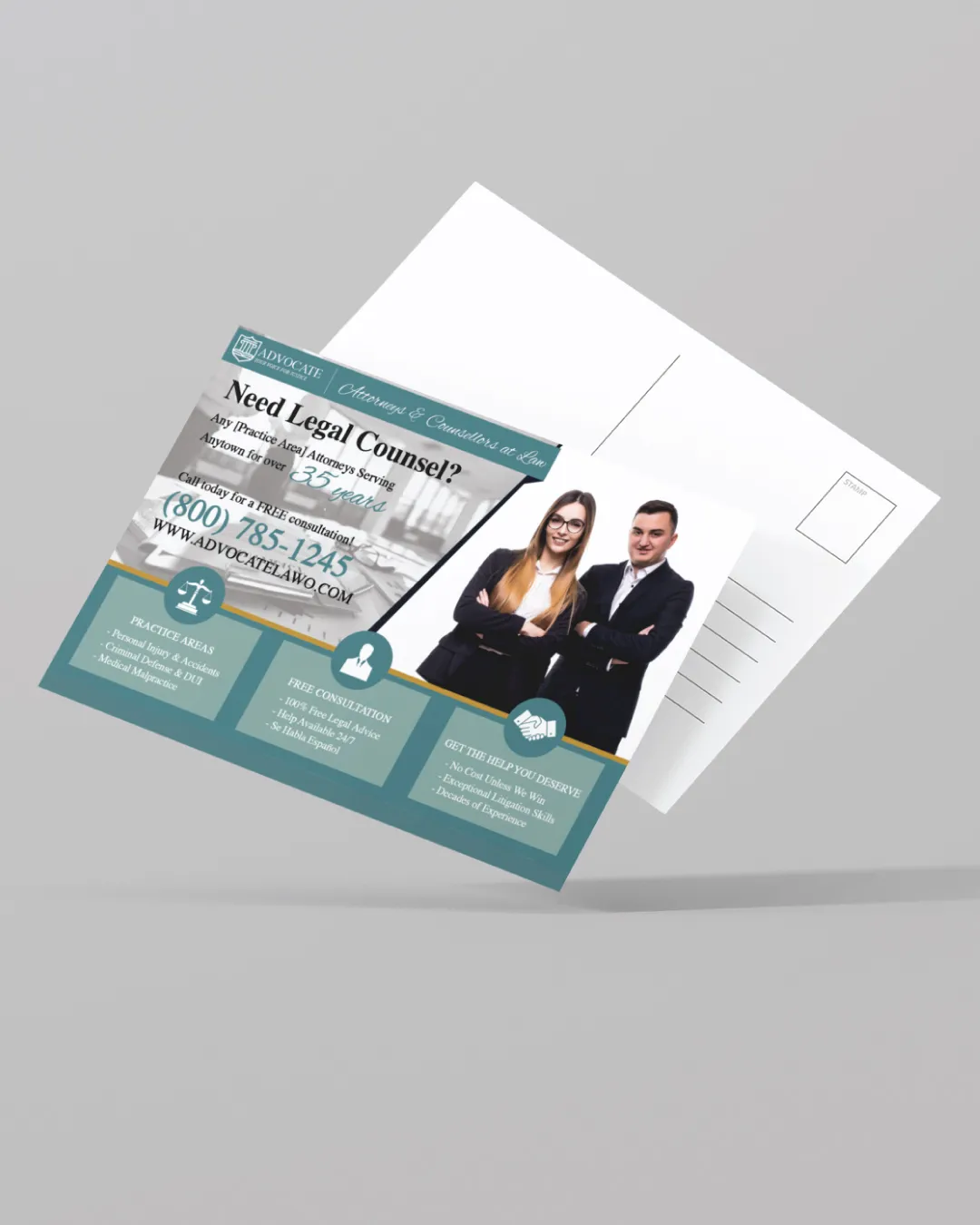 AP Printing - Modern Turquoise Postcards - Custom Printing Services