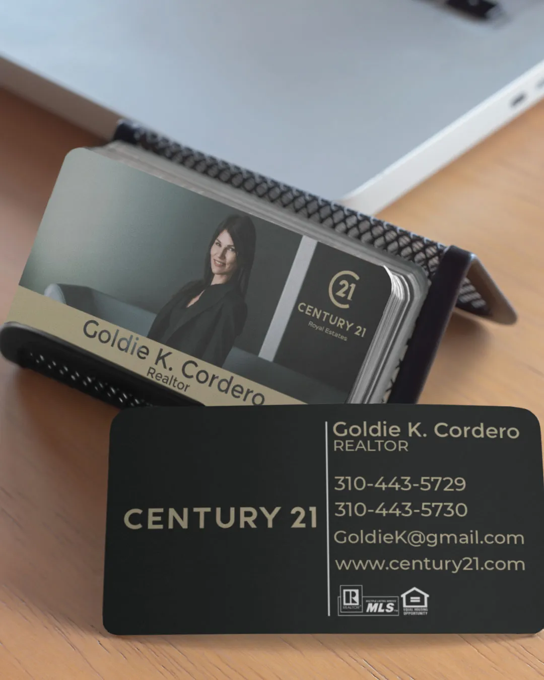 AP Printing - Elegant Black Standard Business Cards - Custom Printing Services