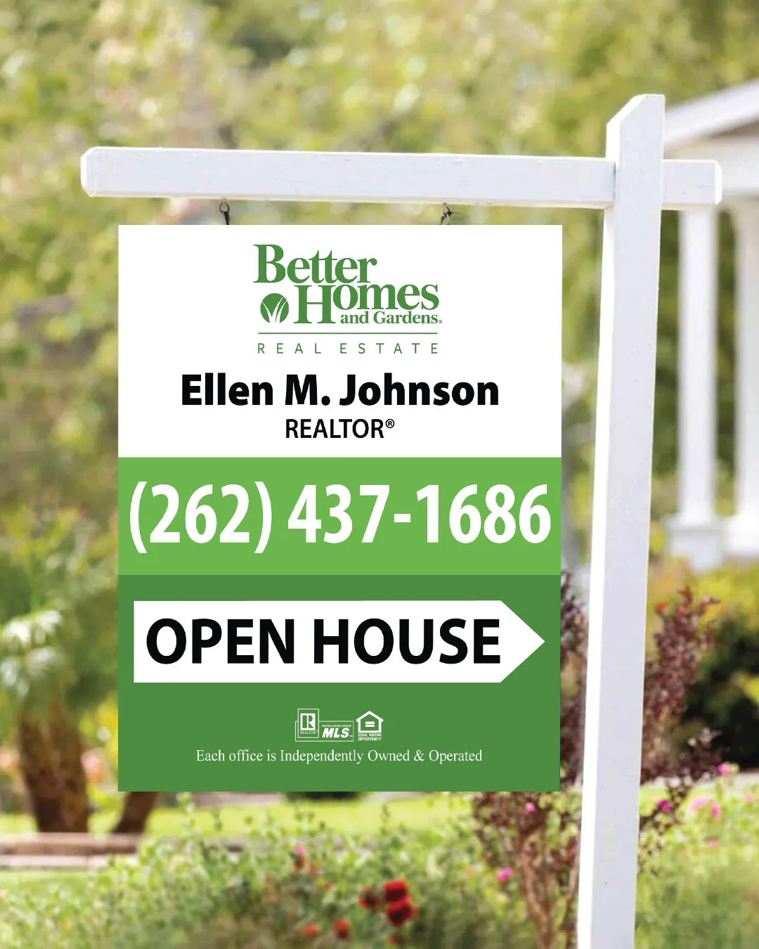 AP Printing - BHGRE Simple Stripes with Green Colonial Sign - Custom Printing Services