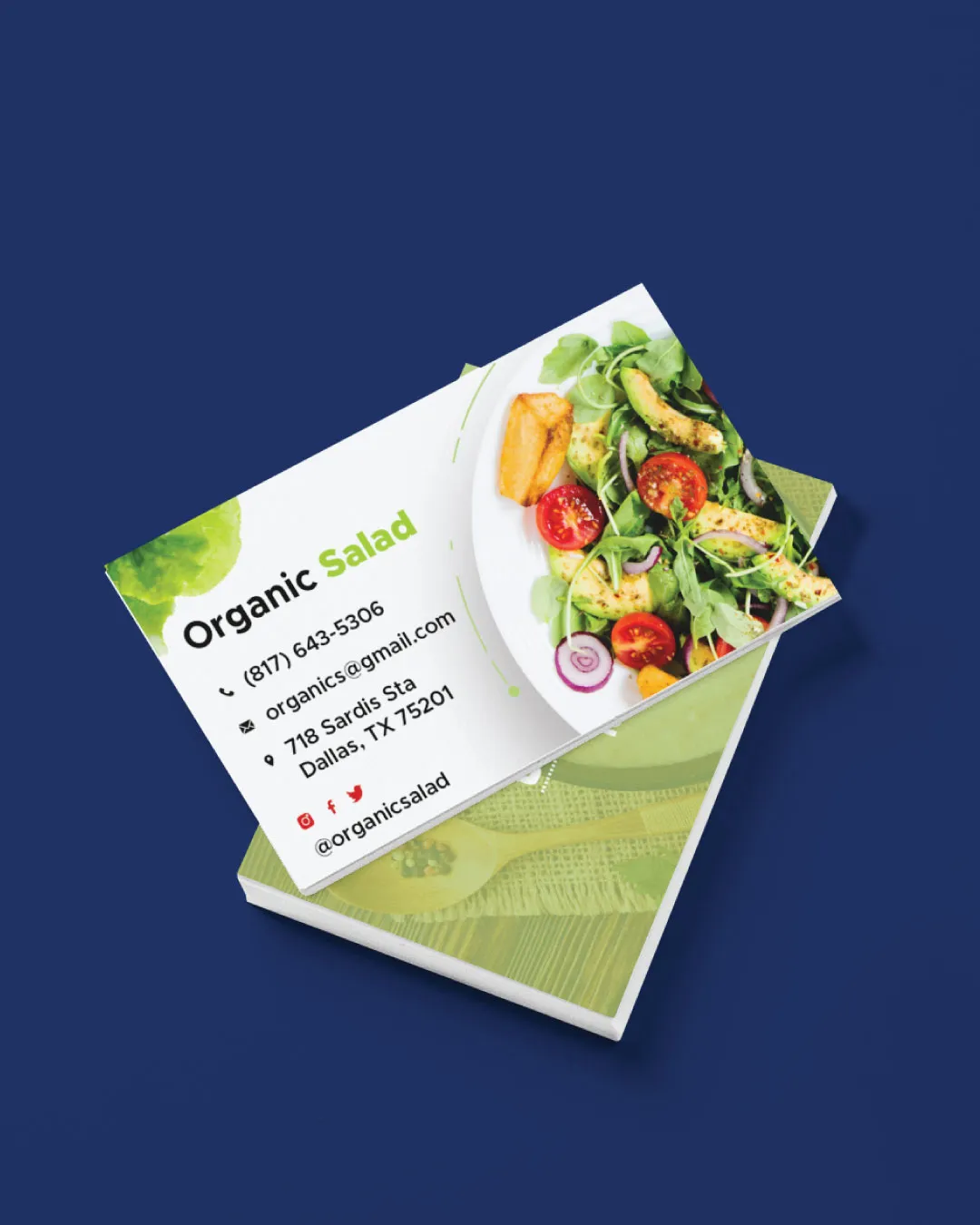 AP Printing - Healthy Food Standard Business Cards - Custom Printing Services