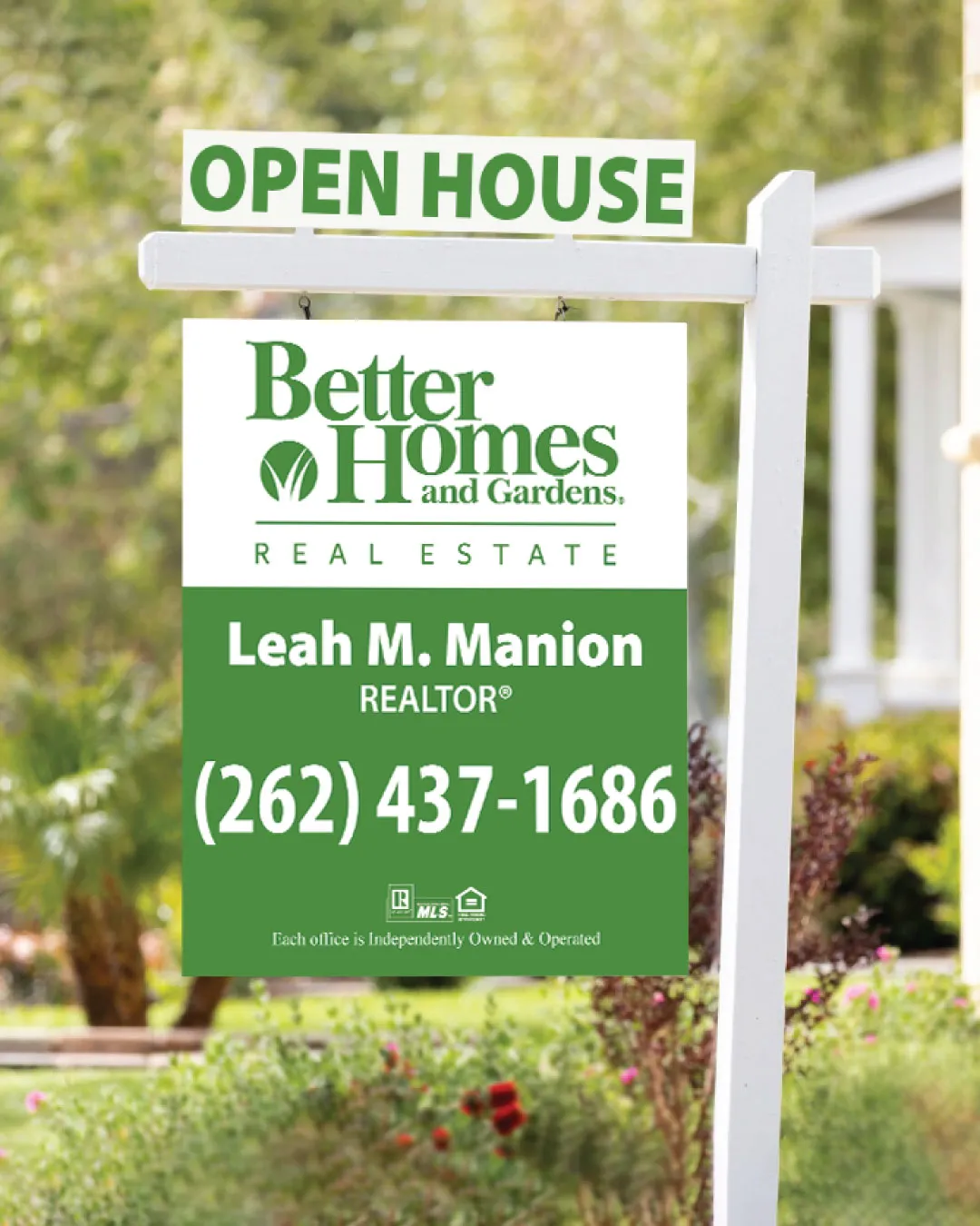 AP Printing - BHGRE Simple Green Colonial Sign - Custom Printing Services