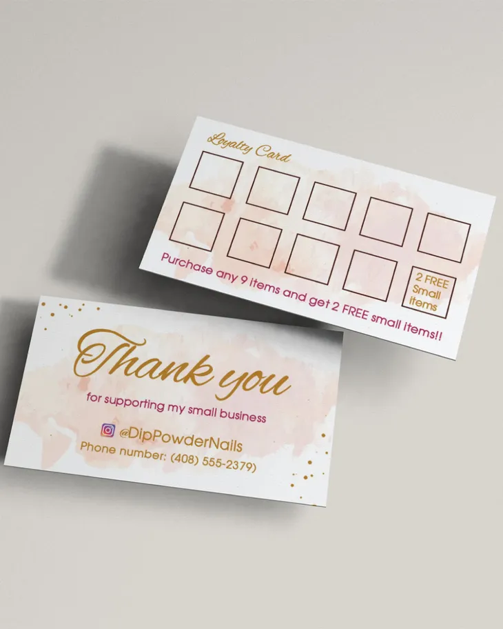 AP Printing - Velvet Glow Beauty Standard Business Cards - Custom Printing Services