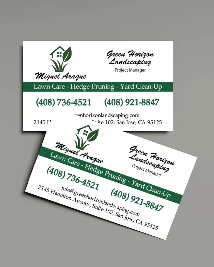 Fresh Lawn Works Standard Business Cards AP Printing - Fresh Lawn Works Standard Business Cards - Custom Printing Services