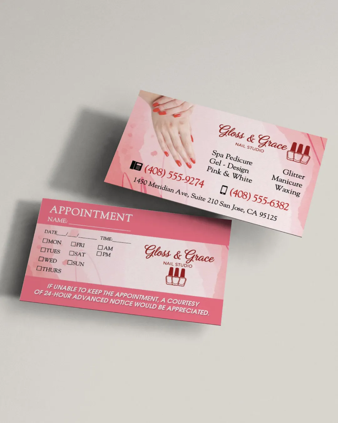 Velvet Nail Harmony Standard Business Cards AP Printing - Velvet Nail Harmony Standard Business Cards - Custom Printing Services