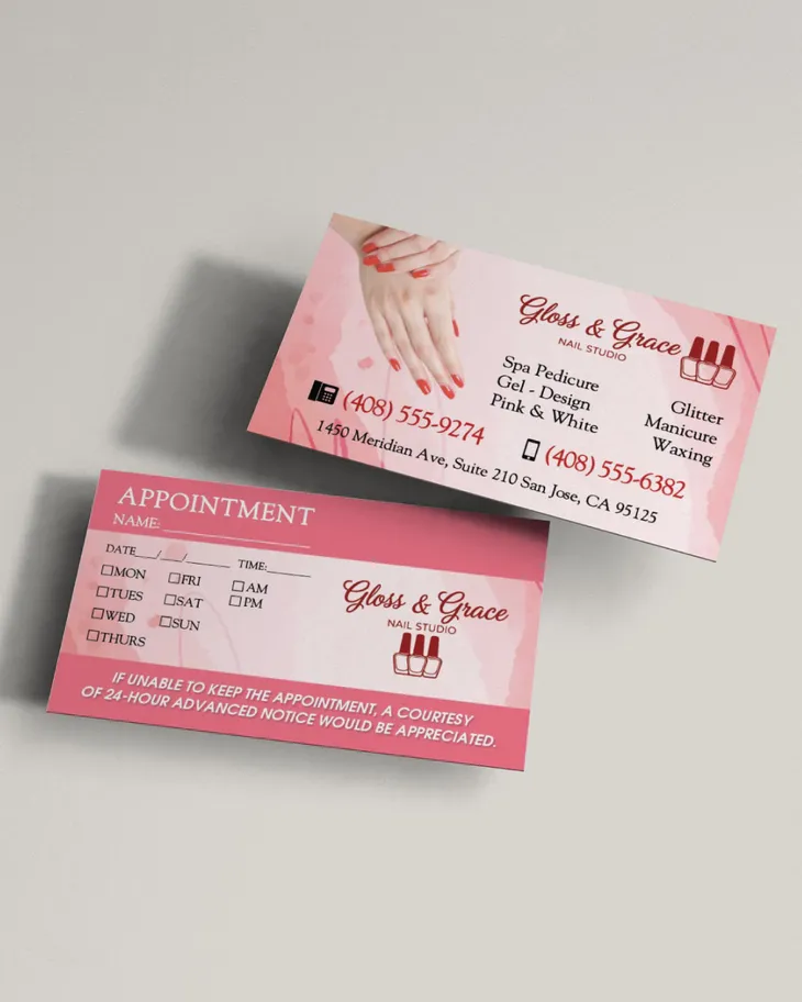 Velvet Nail Harmony Standard Business Cards AP Printing - Velvet Nail Harmony Standard Business Cards - Custom Printing Services