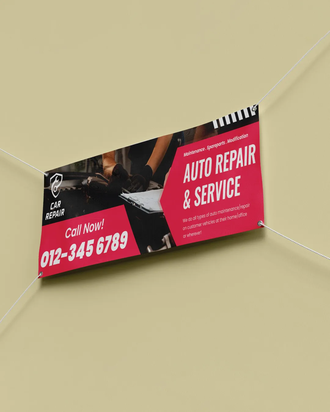 AP Printing - Beautiful Dark Pink Banners - Custom Printing Services