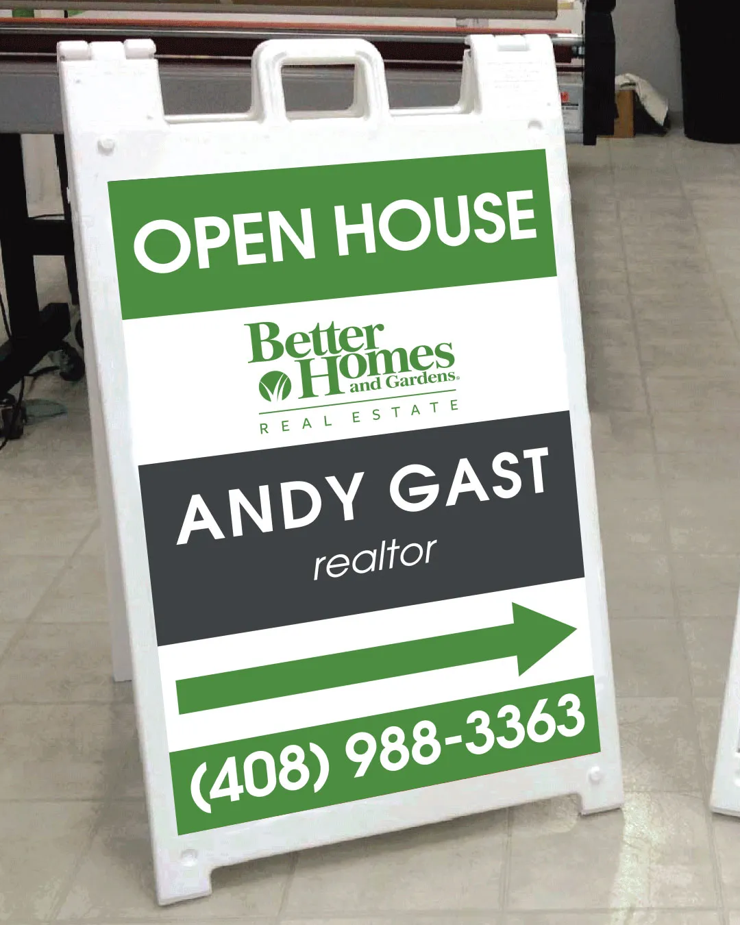 AP Printing - BHGRE Waves of Different Greens A Frame Sign - Custom Printing Services
