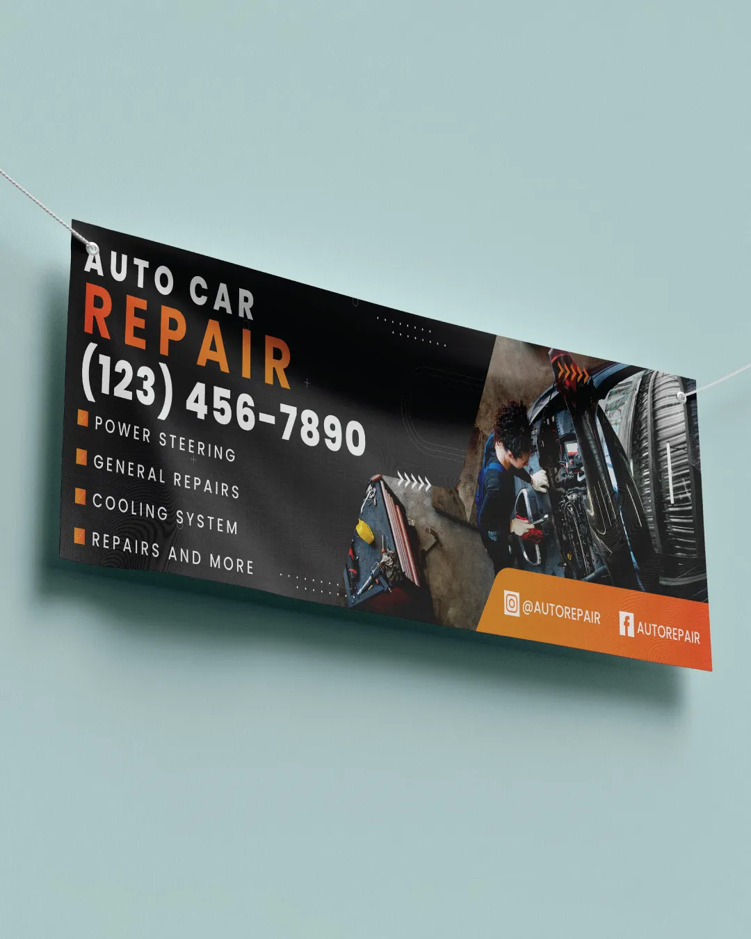Modern Black and Orange Banners AP Printing - Modern Black and Orange Banners - Custom Printing Services