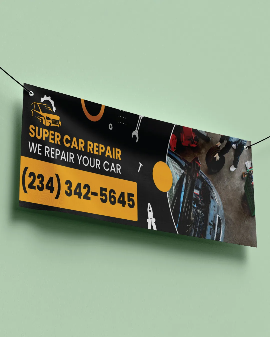 AP Printing - Yellow Details Banners - Custom Printing Services