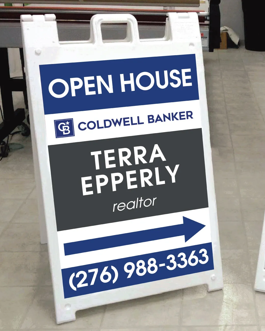 AP Printing - Coldwell Banker Tricolor A frame sign - Custom Printing Services