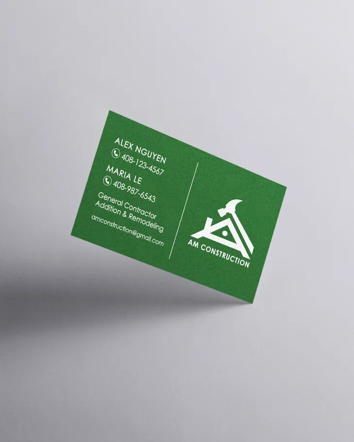 Deep Green Standard Business Cards AP Printing - Deep Green Standard Business Cards - Custom Printing Services