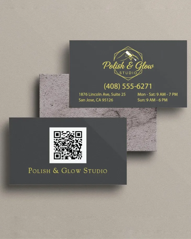 AP Printing - Golden Contrast Elegance Standard Business Cards - Custom Printing Services