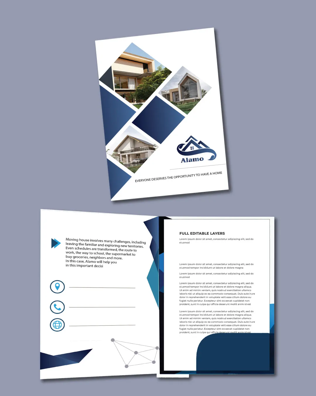 AP Printing - Blue Palette Presentation Folders - Custom Printing Services