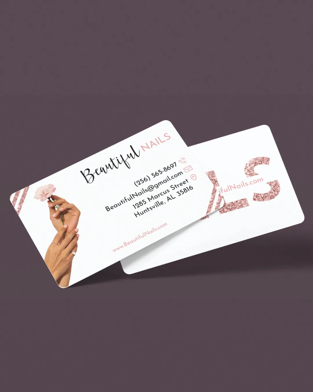 AP Printing - Delicate Glitters Standard Business Cards - Custom Printing Services