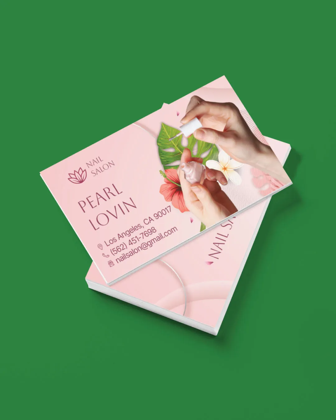 AP Printing - Beautiful Pink Painted Edge Business Cards - Custom Printing Services