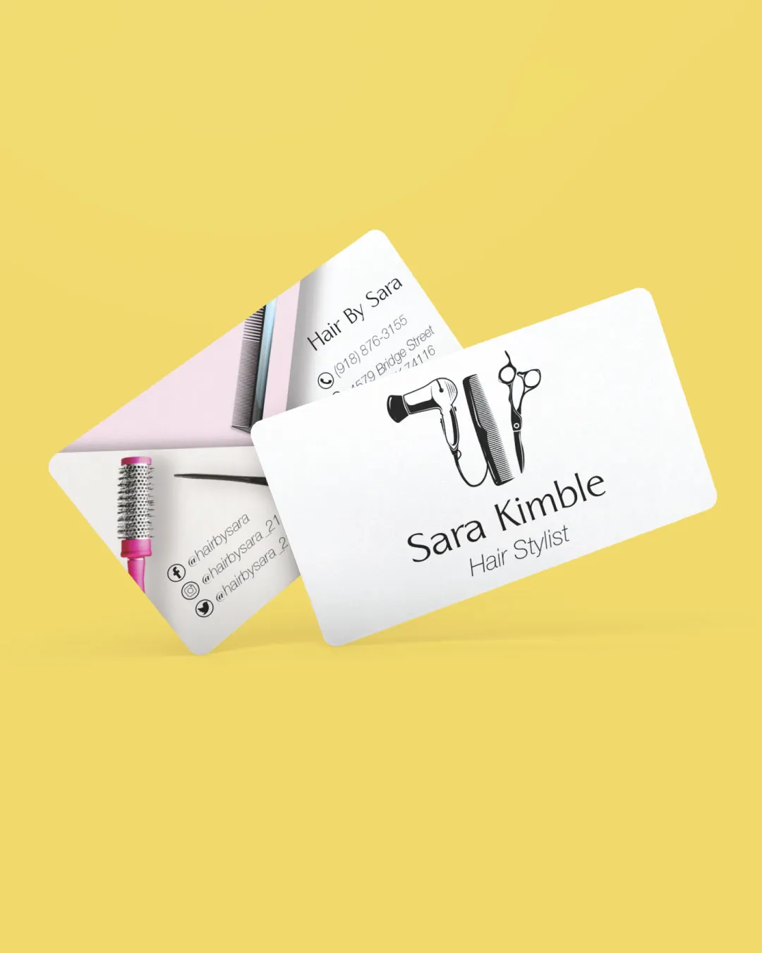 Beautiful Drawings with Pink Standard Business Cards AP Printing - Beautiful Drawings with Pink Standard Business Cards - Custom Printing Services