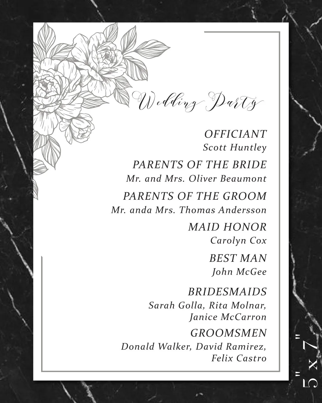 AP Printing - Touch Of Nature Wedding Program Cards - Custom Printing Services