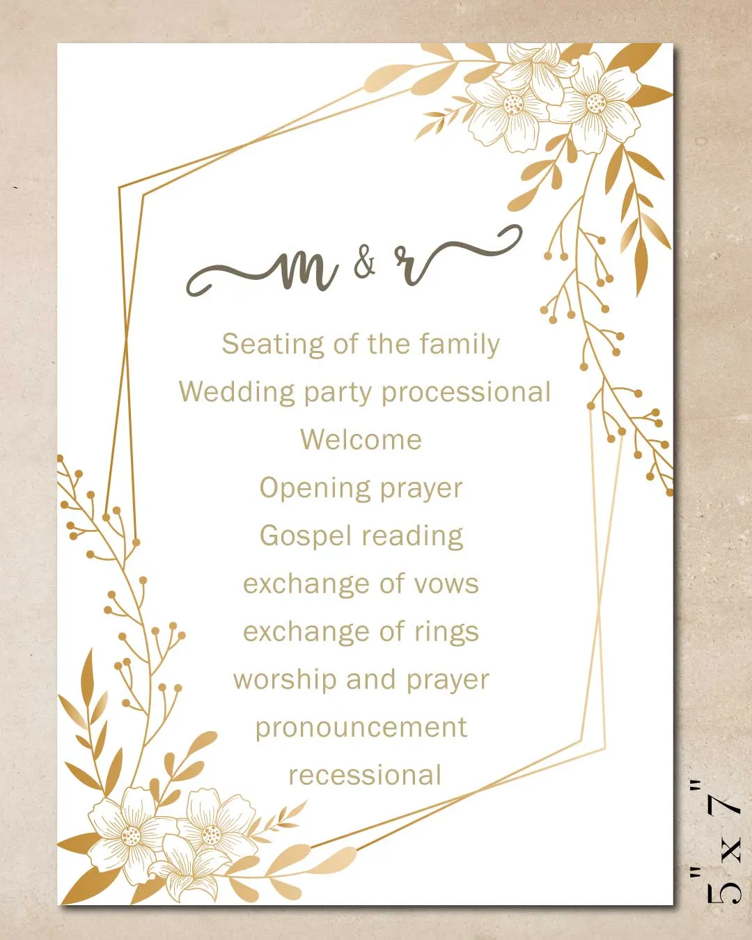 Pink Watercolor Background Wedding Program Cards AP Printing - Pink Watercolor Background Wedding Program Cards - Custom Printing Services