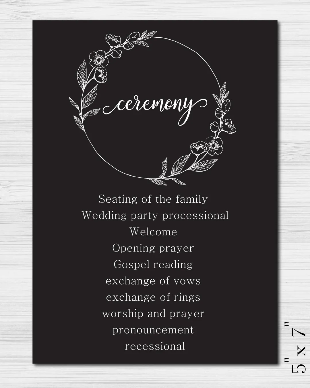 AP Printing - Circular Shaped Flowers Wedding Program Cards - Custom Printing Services