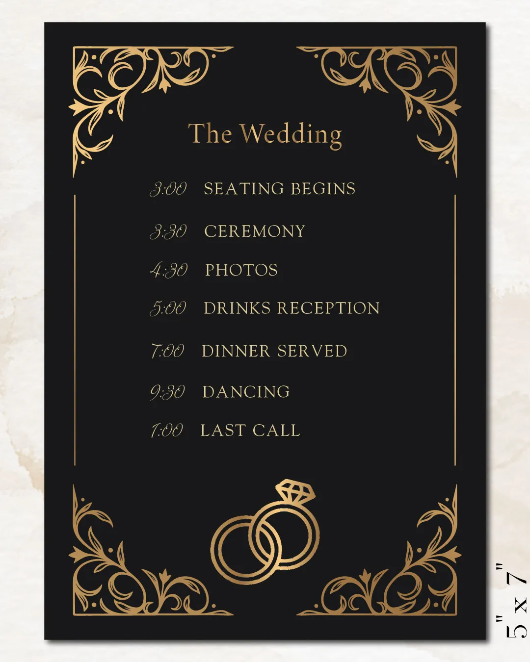 AP Printing - Dark Magnificent Wedding Program Cards - Custom Printing Services
