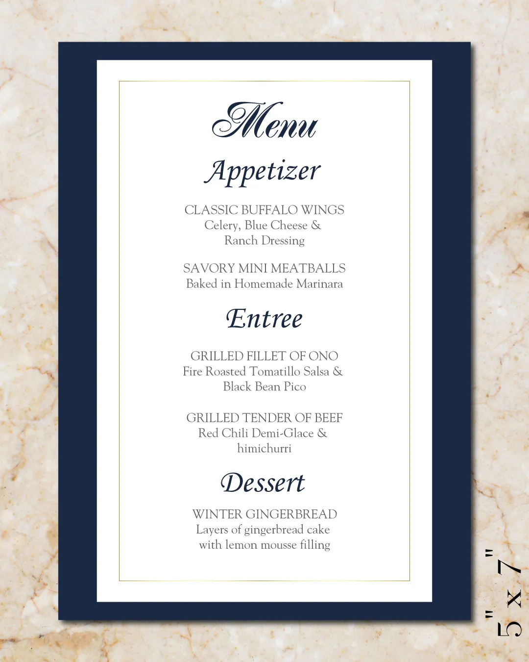 AP Printing - Design on Demand Wedding Menu Cards - Custom Printing Services
