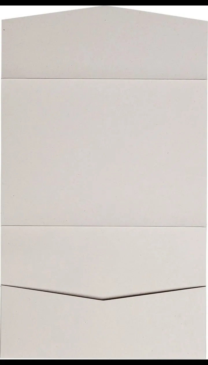 AP Printing - White Fiber Recycled Pocket & Folder Invitation Card, A7 Atlas - Custom Printing Services