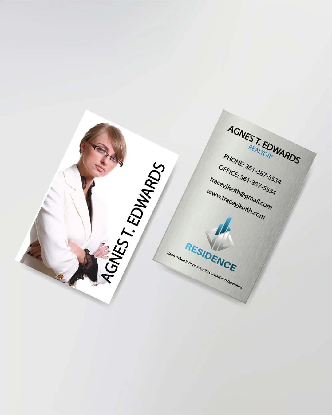 AP Printing - Simple Design with Girl Standard Business Cards - Custom Printing Services