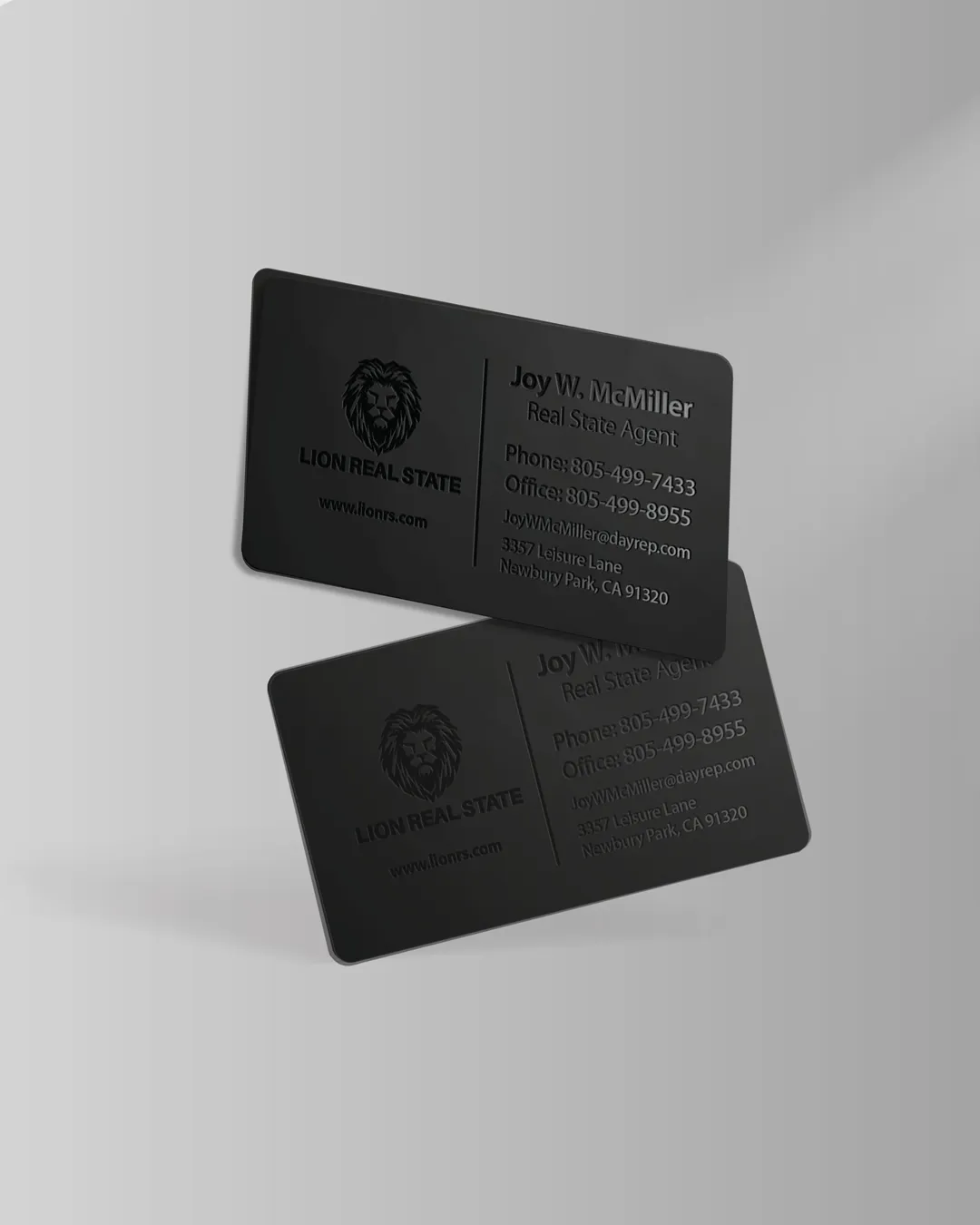 Design Black Elegant Raised Spot UV Business Cards AP Printing - Design Black Elegant Raised Spot UV Business Cards - Custom Printing Services