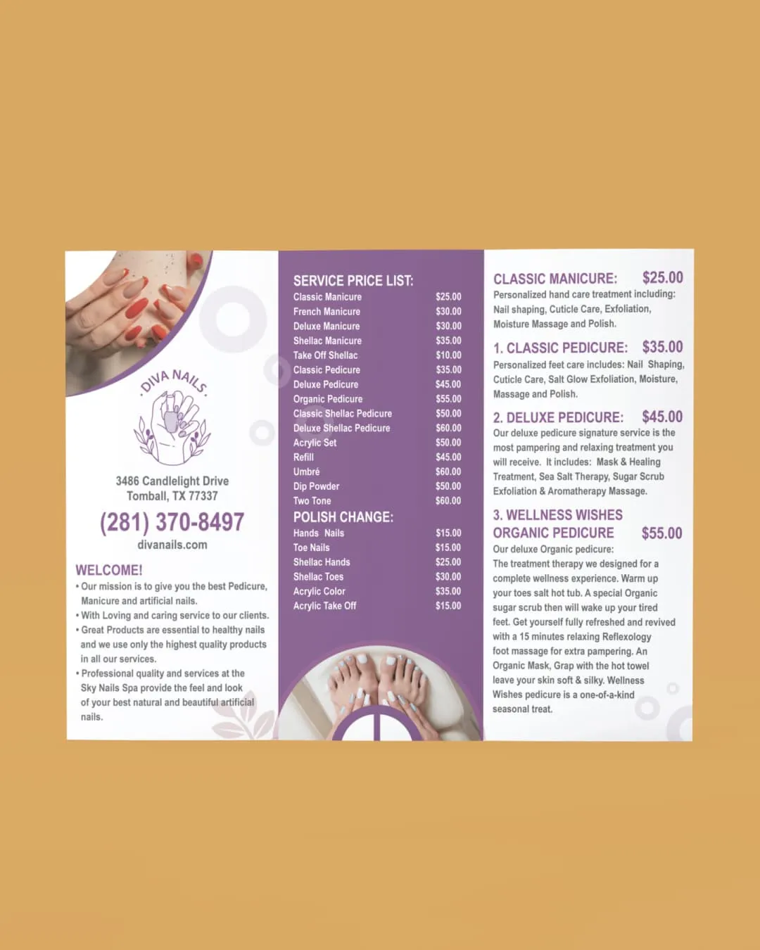 Purple Circles Brochure AP Printing - Purple Circles Brochure - Custom Printing Services