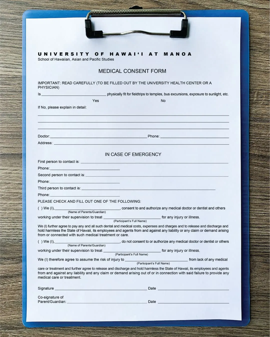 Medical Consent Form AP Printing - Medical Consent Form - Custom Printing Services