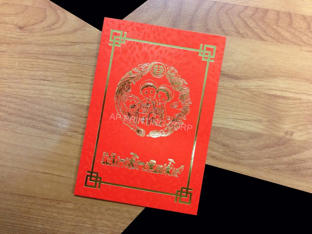 AP Printing - DRRP1-DC-V [V-L-01] Timeless Connection Bride & Groom Wedding Invitation - Custom Printing Services