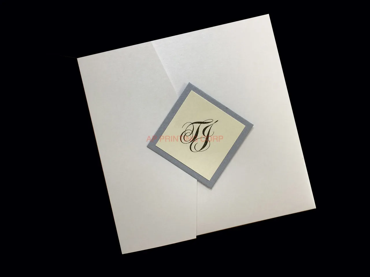 AP Printing - PAL-66-MMM Crystal, Ionised, Quartz Pocket & Folder Invitation - Custom Printing Services