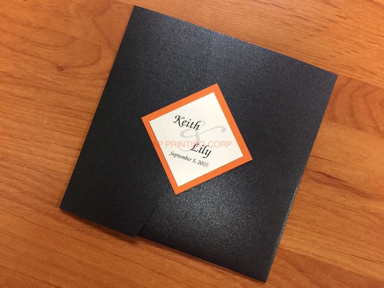 PAL-66-MMM Onyx, Flame, Quartz Pocket & Folder Invitation AP Printing - PAL-66-MMM Onyx, Flame, Quartz Pocket & Folder Invitation - Custom Printing Services