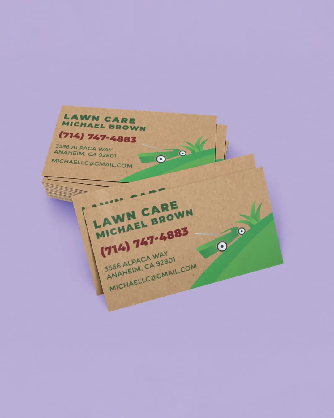AP Printing - Recycled Paper Brown Kraft Business Cards - Custom Printing Services