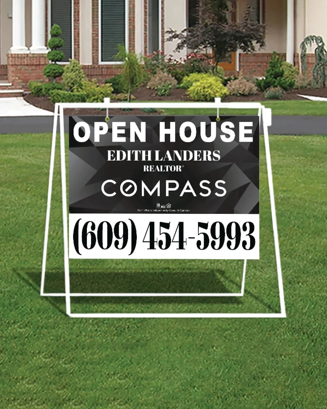 Compass Abstract Design Metal Sidewalk A-Frame AP Printing - Compass Abstract Design Metal Sidewalk A-Frame - Custom Printing Services