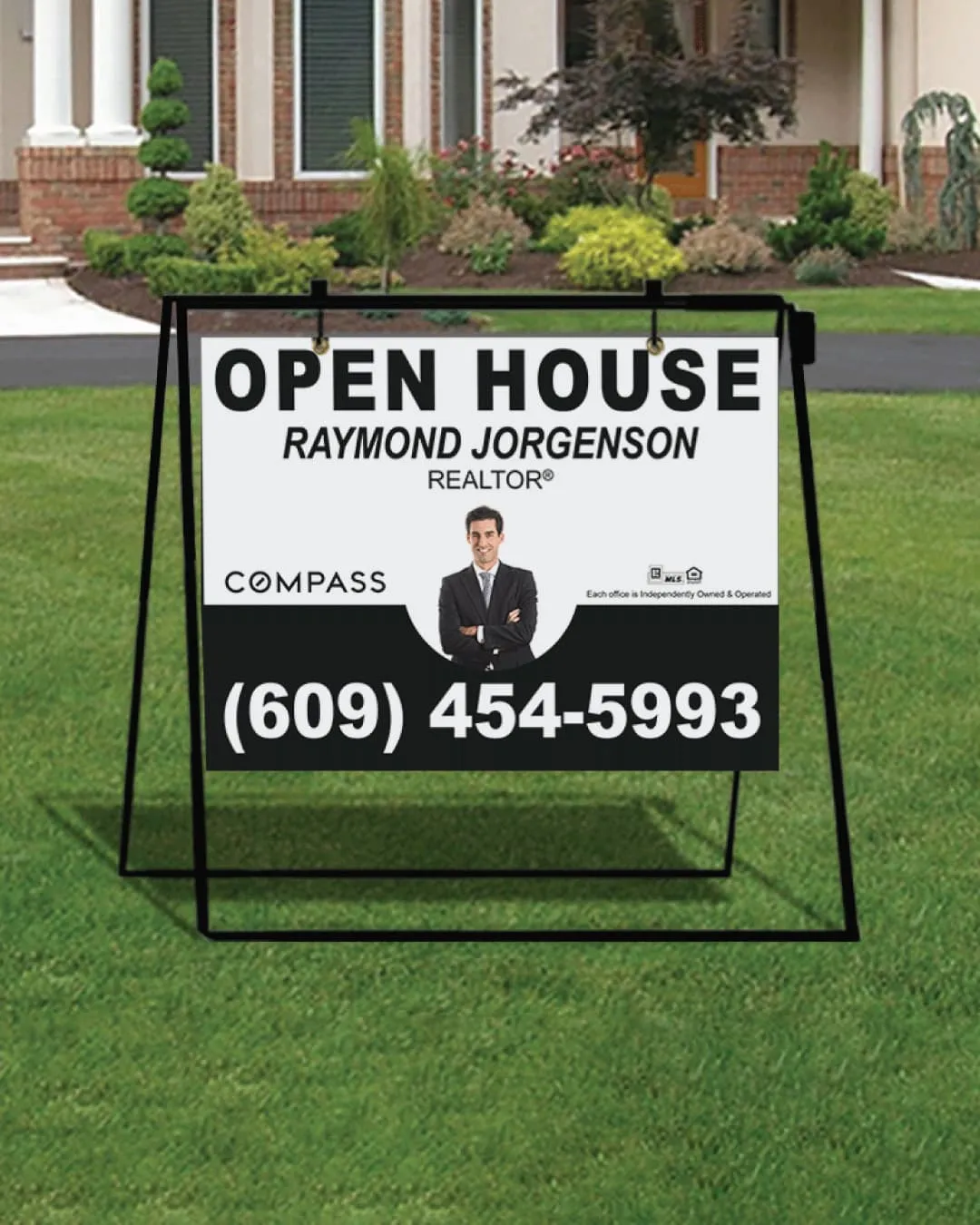 AP Printing - Compass Elegant Design With PhotoMetal Sidewalk A-Frame - Custom Printing Services