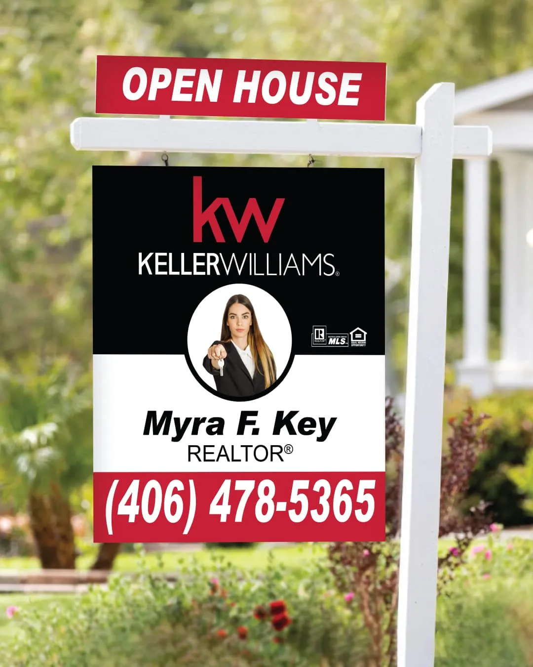AP Printing - Keller Williams Realty Organization in Three Colors Colonial Sign - Custom Printing Services