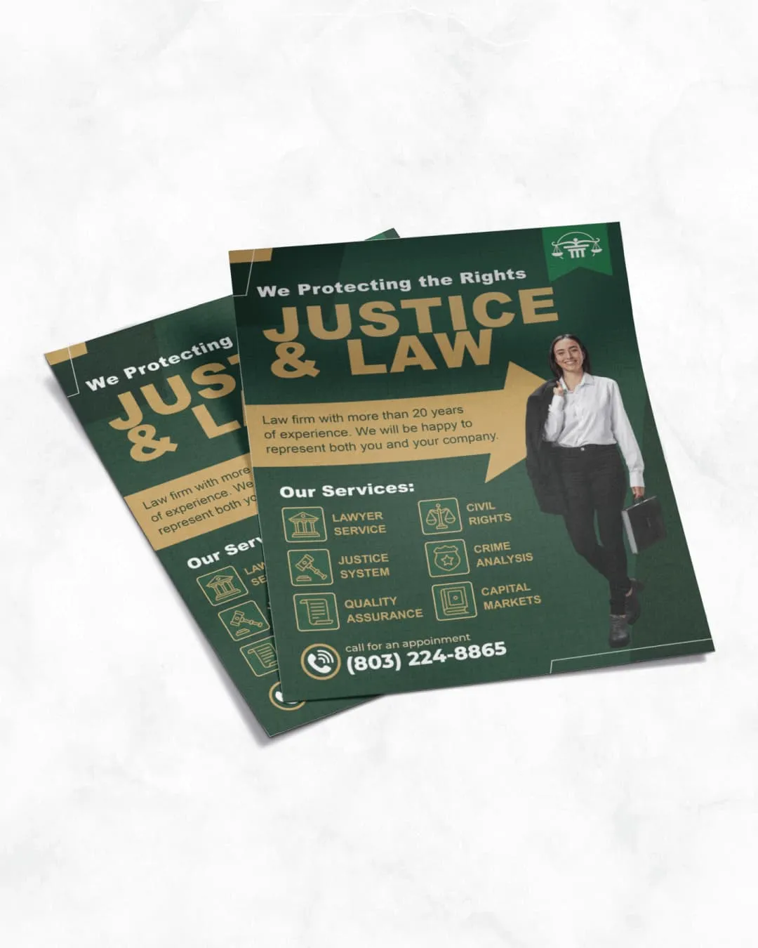Green and Gold Flyers AP Printing - Green and Gold Flyers - Custom Printing Services