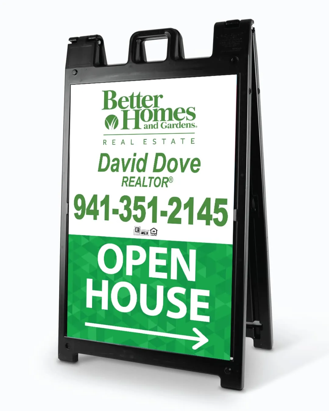 AP Printing - BHGRE Geometric and Abstract Green A Frame Sign - Custom Printing Services