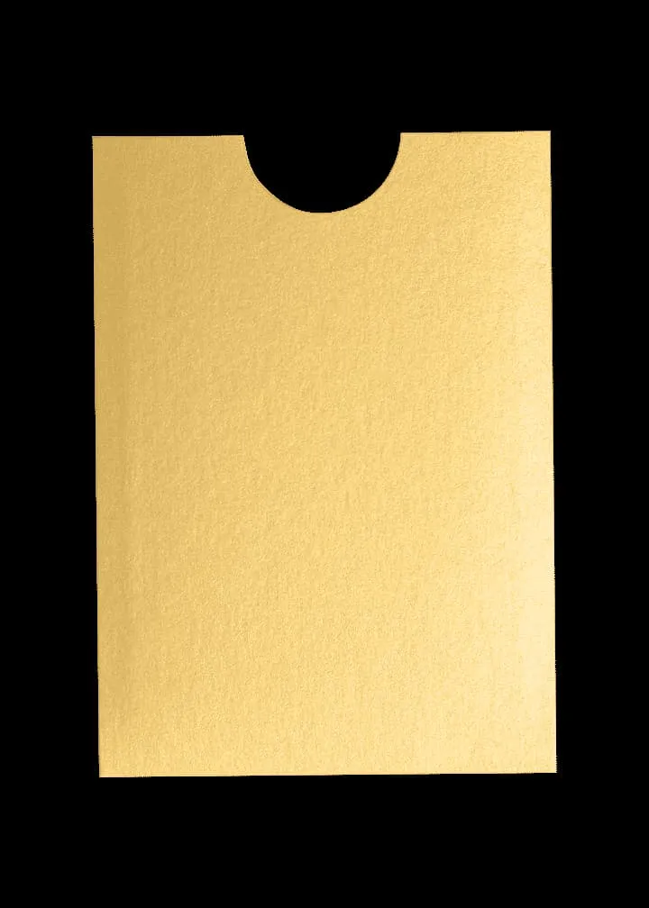 Gold Metallic Sleeve, 5" x 7" Pocket & Folder Invitation