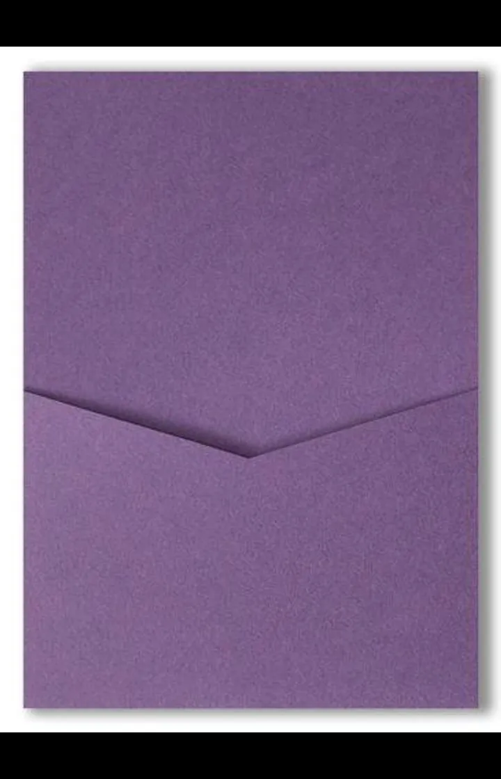 Dark Purple Solid Pocket & Folder Invitation Card, A7 Denali AP Printing - Dark Purple Solid Pocket & Folder Invitation Card, A7 Denali - Custom Printing Services