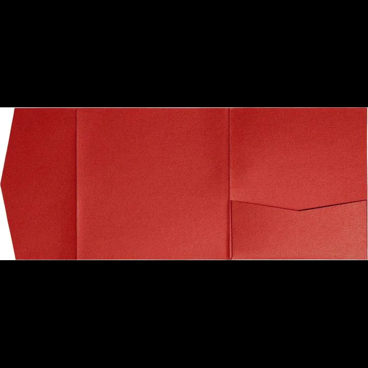AP Printing - Jupiter Red Metallic Pocket & Folder Invitation Card, 6 1\/4 Himalaya - Custom Printing Services