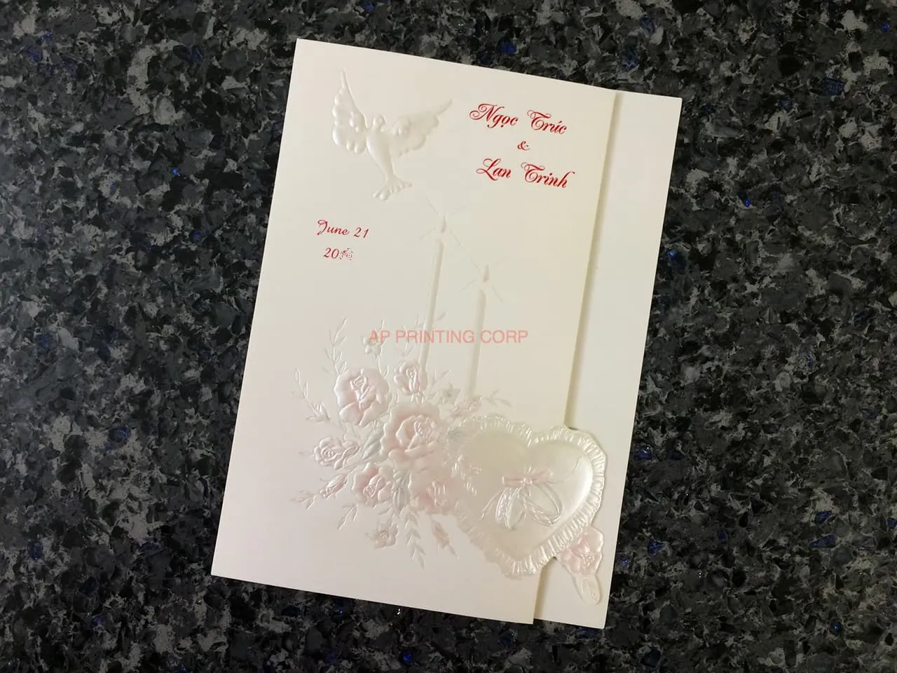 AP Printing - K441 [I-10] Timeless Romance Birds & Doves Wedding Invitation - Custom Printing Services
