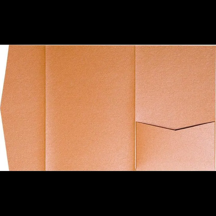 Orange Flame Metallic Pocket & Folder Invitation Card, A7 Himalaya AP Printing - Orange Flame Metallic Pocket & Folder Invitation Card, A7 Himalaya - Custom Printing Services